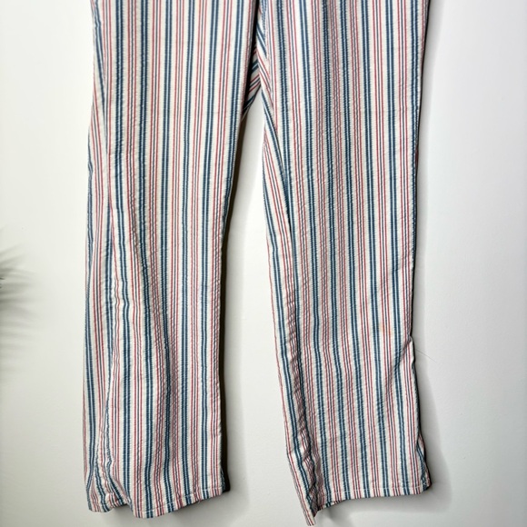 1970s Vintage Maverick Blue Red White Striped Pants Size 13/14 Made in USA - Picture 2 of 8